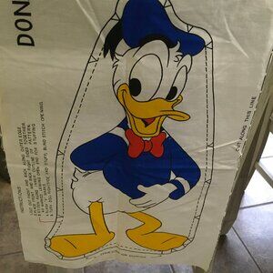 Donald Duck Cut and Sew Fabric Panel Doll Pillow Walt Disney Productions